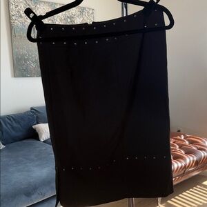 Worthington Black Pencil Skirt with Silver Studs